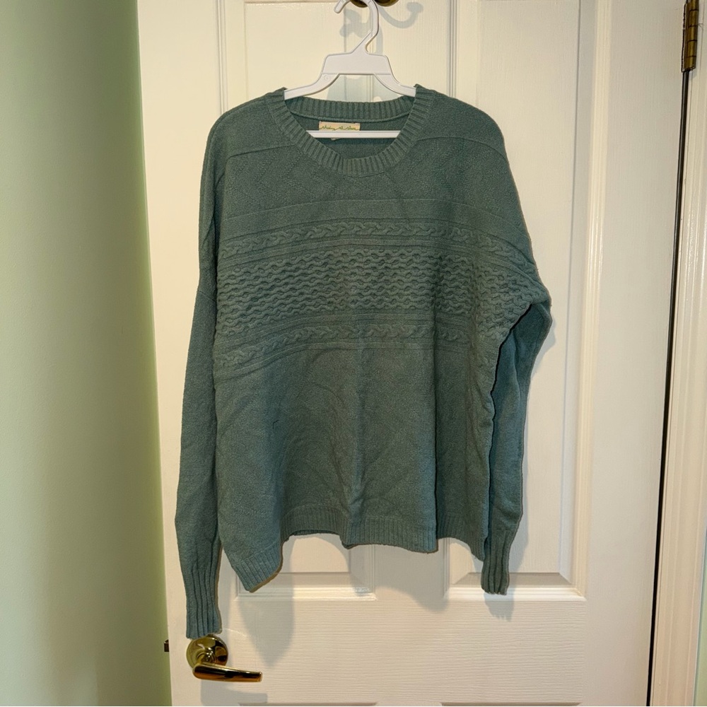 Staring at Stars Crewneck Sweater in Dusty Teal
